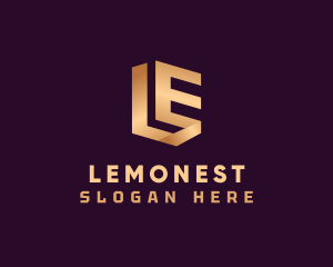 Asset - Finance Letter LE Monogram logo design