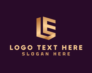 Development - Finance Letter LE Monogram logo design