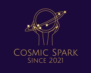 Minimalist Cosmic Hand logo design