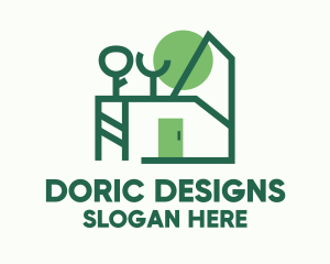 House Garden Design  logo design