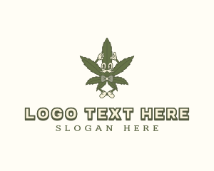 Cannabidiol - Weed Marijuana Gentleman logo design