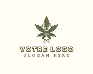 Marijuana Dispensary - Weed Marijuana Gentleman logo design