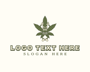 Weed - Weed Marijuana Gentleman logo design