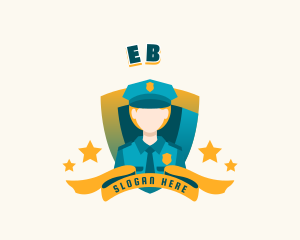 Police Academy - Female Police Patrol logo design