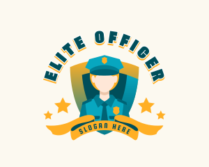 Officer - Female Police Patrol logo design