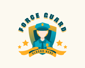 Female Police Patrol logo design