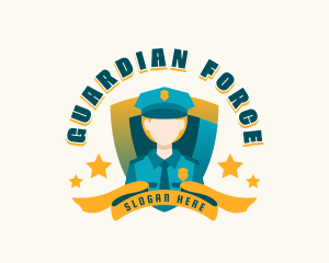 Police - Female Police Patrol logo design