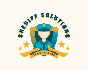 Female Police Patrol logo design