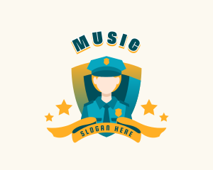 Baton - Female Police Patrol logo design