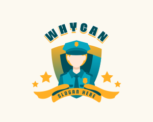 Taser - Female Police Patrol logo design
