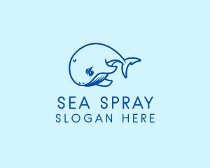 Sea Whale Waterpark logo design