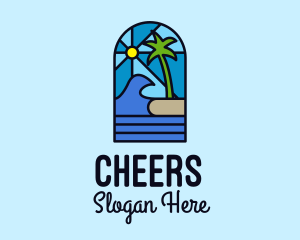 Seaman - Island Beach Mosaic logo design