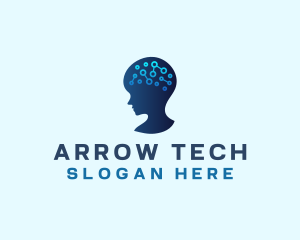 Tech Brain Circuit logo design