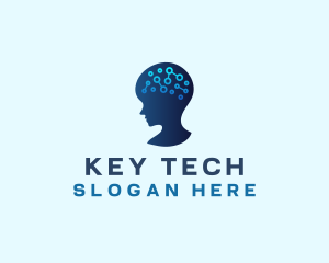 Tech Brain Circuit logo design