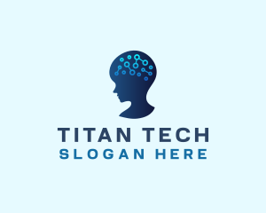 Tech Brain Circuit logo design