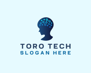 Tech Brain Circuit logo design