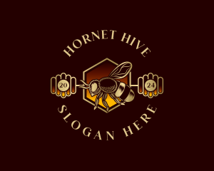 Hornet - Honey Bee Hive logo design