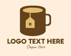 Caffeine - Realty House Tea Mug logo design