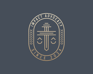 Advocacy - Judiciary Court Scale logo design