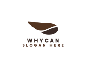 Iced Coffee - Coffee Bean Wing logo design