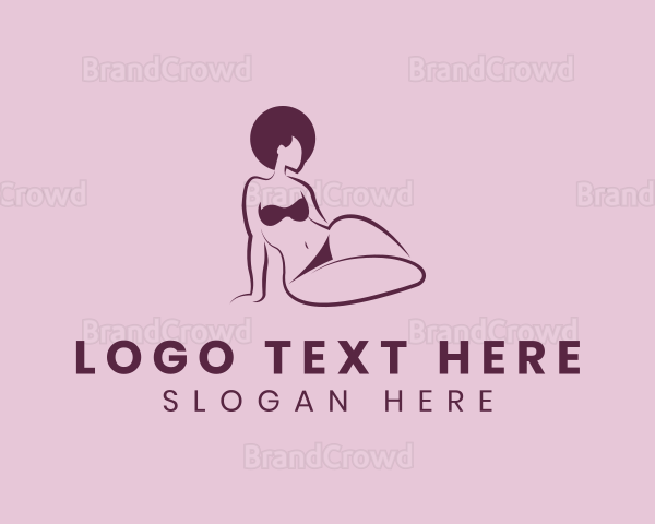 Afro Sexy Woman Logo