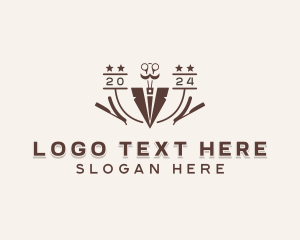 Suit - Grooming Haircut Barber logo design