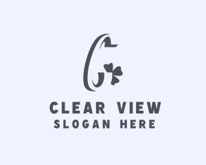 Clover Leaf Letter C logo design