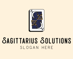 Sagittarius Playing Card logo design