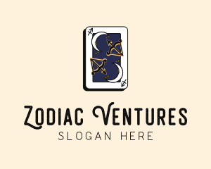 Sagittarius Playing Card logo design