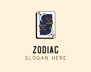 Sagittarius Playing Card logo design