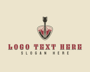 Punk Band - Guitar Rock Band logo design