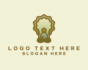 Fitness - Yoga Meditation Tree logo design