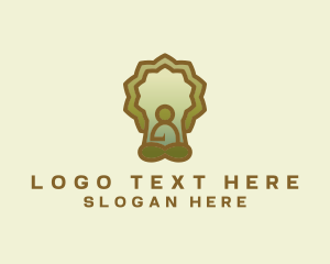 Yogi - Yoga Meditation Tree logo design