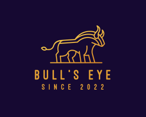 Golden Bull Monoline logo design