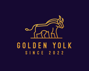 Golden Bull Monoline logo design