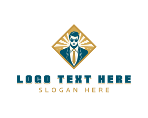 Suit - Professional Recruiter Male logo design