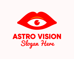 Red Lips Vision  logo design