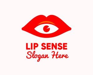 Red Lips Vision  logo design