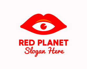 Red Lips Vision  logo design