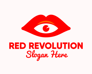 Red Lips Vision  logo design