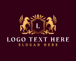 Luxury - Luxury Pegasus Crown logo design