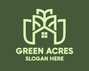 Land - Green House Real Estate logo design