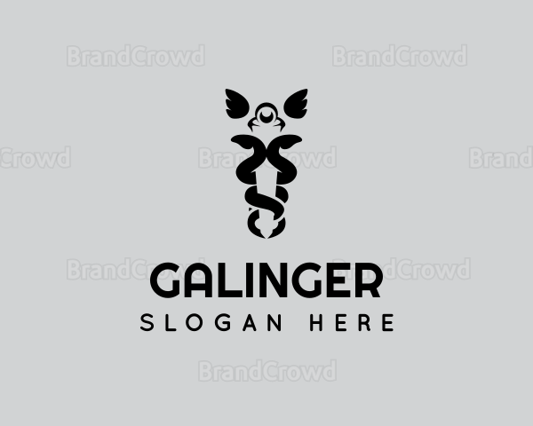 Medicine Caduceus Symbol Logo