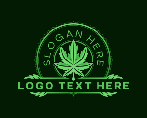 Cannabidiol - Marijuana Weed Leaf logo design
