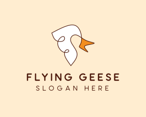 Geese - Bird Beak & Wings logo design