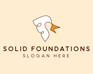 Swan - Bird Beak & Wings logo design