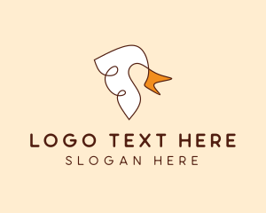 Swan - Bird Beak & Wings logo design