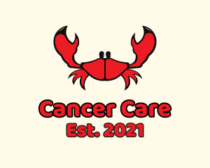 Cancer - Red Small Crab logo design
