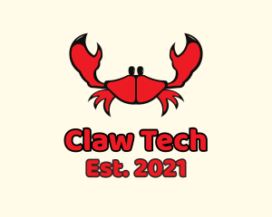 Claw - Red Small Crab logo design