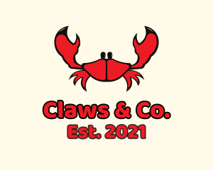 Red Small Crab logo design